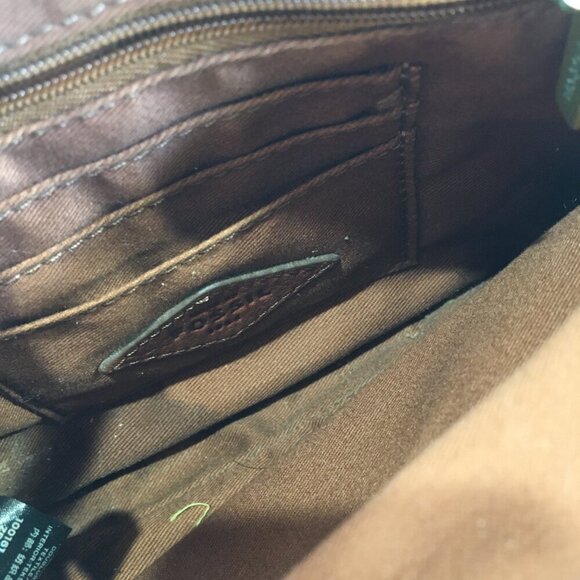 Fossil Piper Toaster Ombré Stripe Heart Leather Double Zipper Black Crossbody - Picture 9 of 16